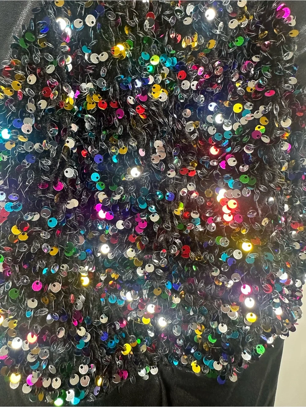 LAYLAS Girl’s Black Sequined Dance Leotard shorts / Size: MC